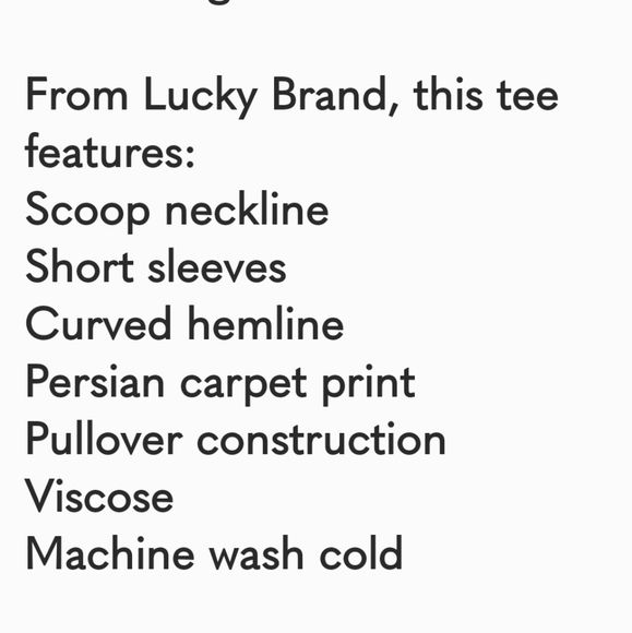 LUCKY BRAND Persian Carpet Graphic Tee - Picture 2 of 7